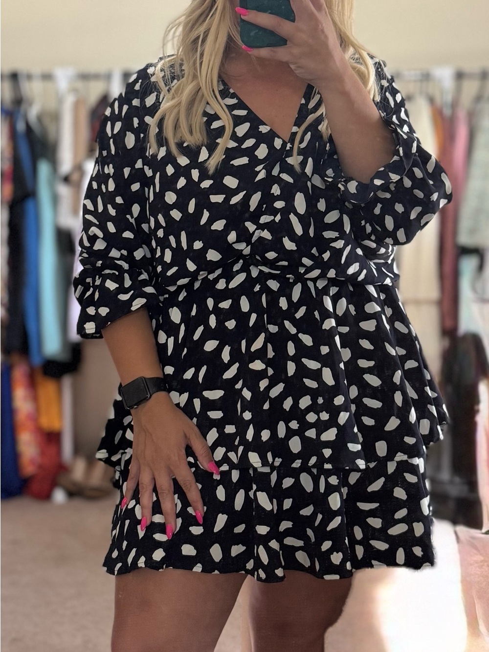 Ruffled Polka Dot Dress